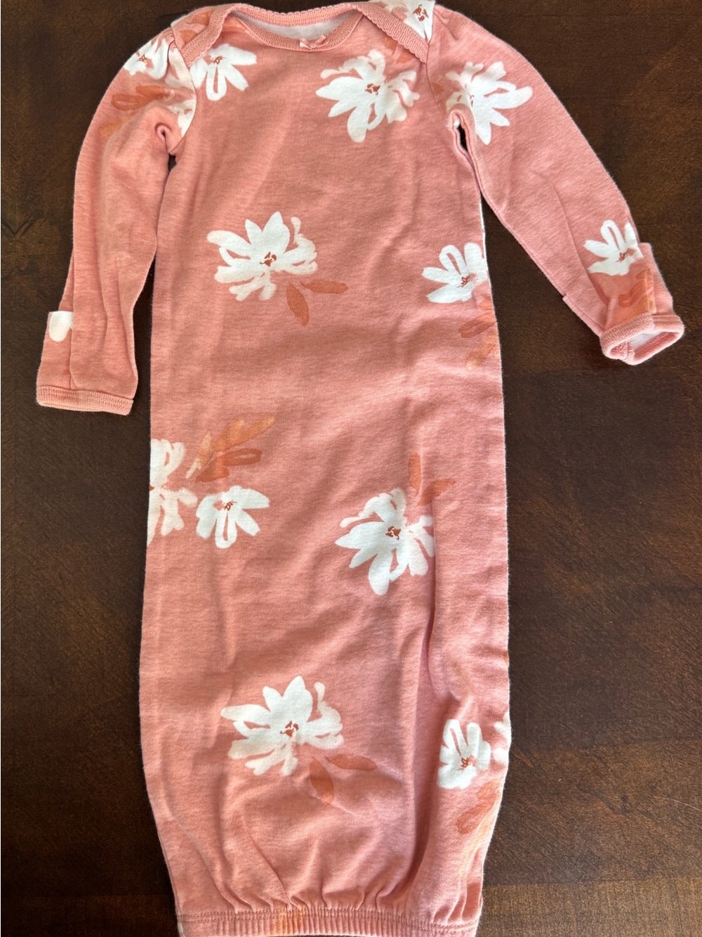 Carter's Pink Floral Sleep Sack with White Blossoms